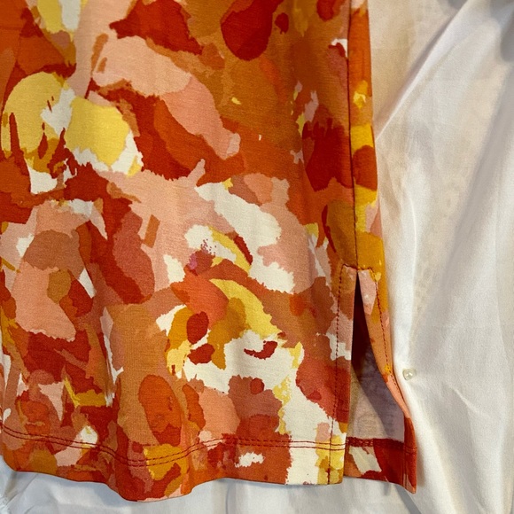 NWT Susan Graver Gold Print Tunic Top- Medium - Picture 6 of 8